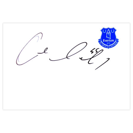 Signed Conor McAleny White Card - Everton Autograph