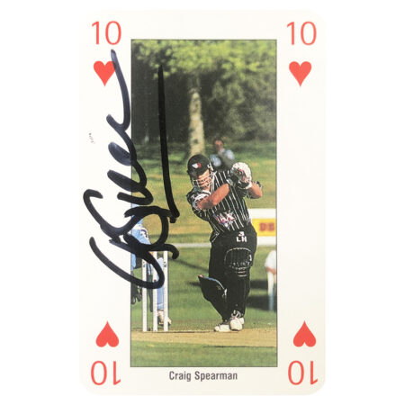 Signed Craig Spearman Playing Card - New Zealand Cricket Autograph