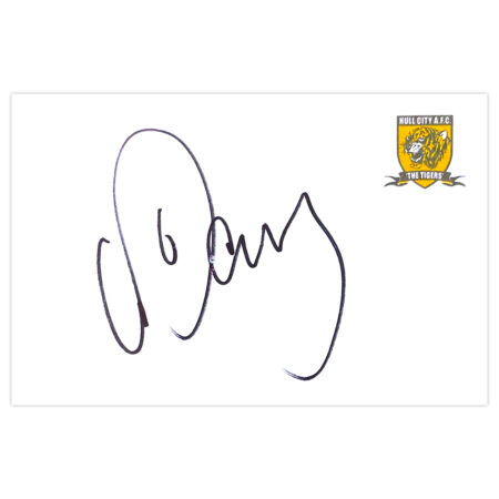 Signed Curtis Davies White Card - Hull City Autograph