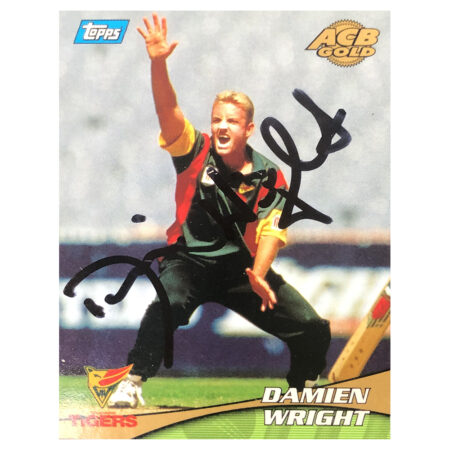 Signed Damien Wright Trading Card - Tasmanian Tigers Topps