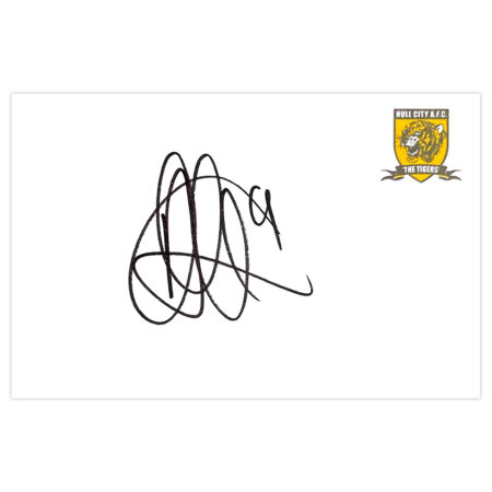 Signed Danny Graham White Card - Hull City Autograph