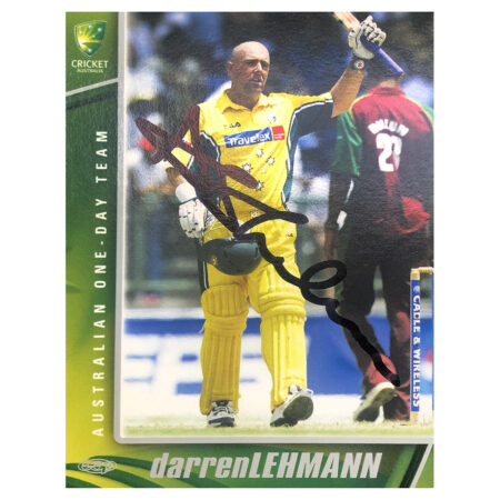 Signed Darren Lehmann Trade Card - Australia One Day Team Autograph