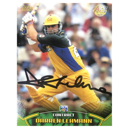 Signed Darren Lehmann Trading Card - Australia Contract Topps