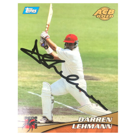 Signed Darren Lehmann Trading Card - West End Redbacks Topps