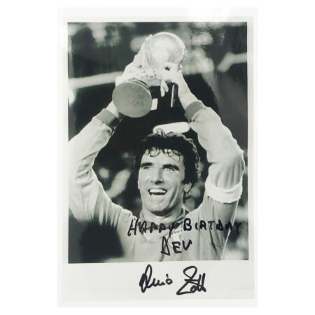 Signed Dino Zoff Photo - Dedicated to Dev