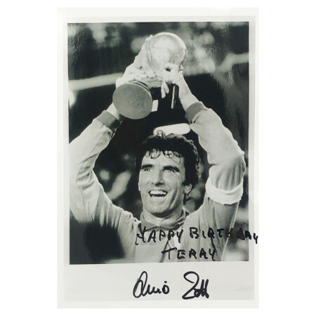 Signed Dino Zoff Photo - Dedicated to Teray