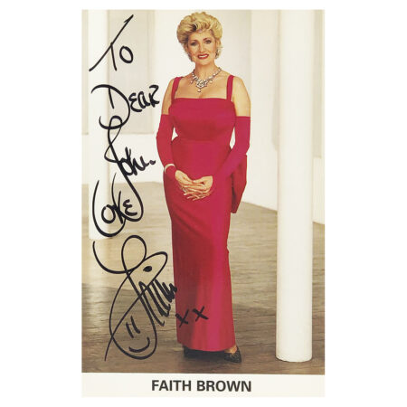 Signed Faith Brown Photo - Dedicated to John