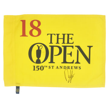 Signed Francesco Molinari Pin Flag - The Open Icon Autograph