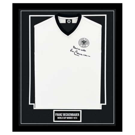 Signed Franz Beckenbauer Framed Shirt - World Cup Winner 1974