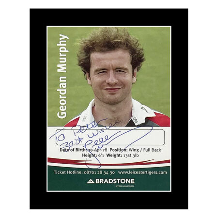 Signed Geordan Murphy Photo Display - 7x5 Leicester Tigers Icon