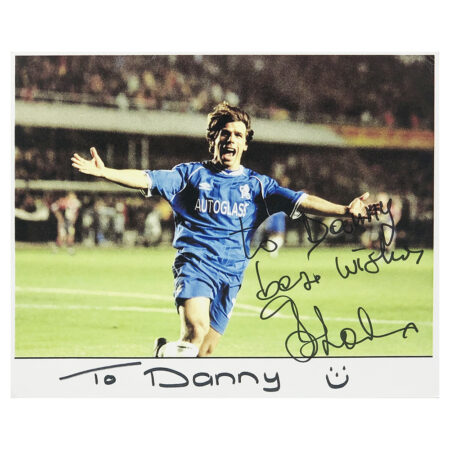 Signed Gianfranco Zola Photo - Dedicated to Danny