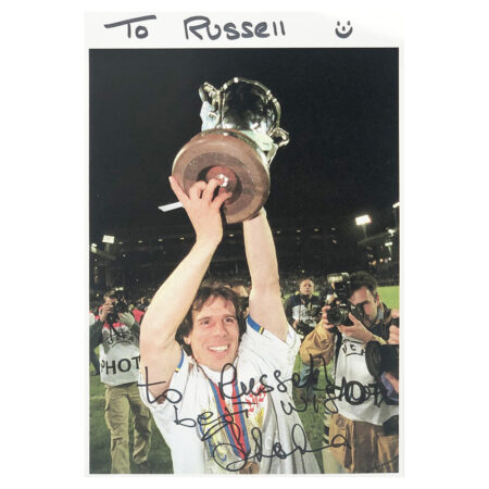 Signed Gianfranco Zola Photo - Dedicated to Russell