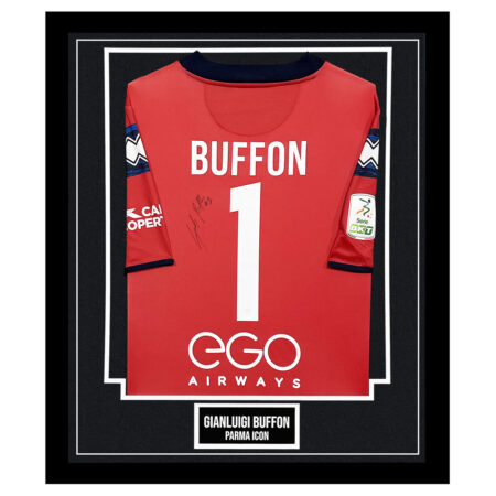 Signed Gianluigi Buffon Framed Shirt - Parma Icon Autograph