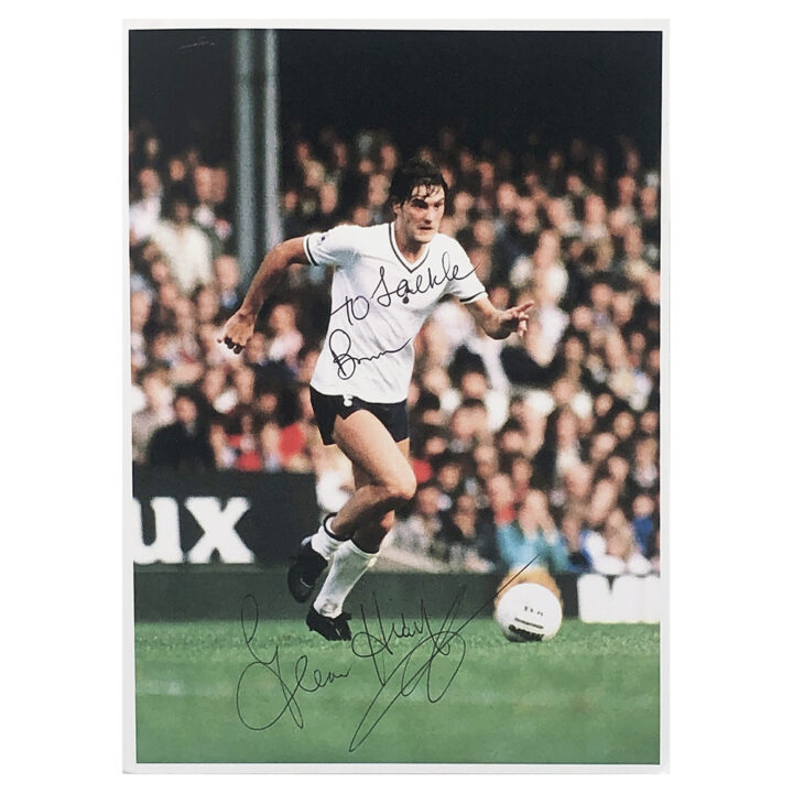 Signed Glen Hoddle Photo - Dedicated to Jackie