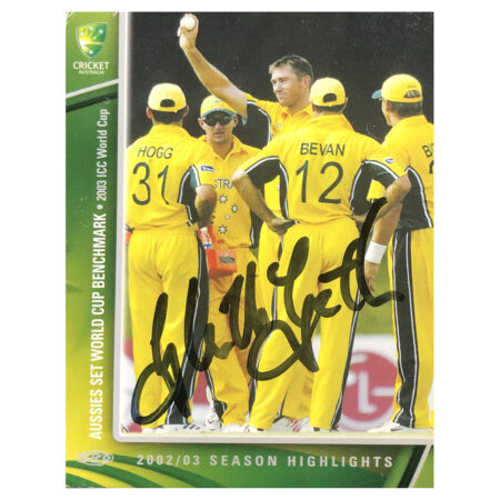 Signed Glenn McGrath Trade Card - Season Highlights Autograph