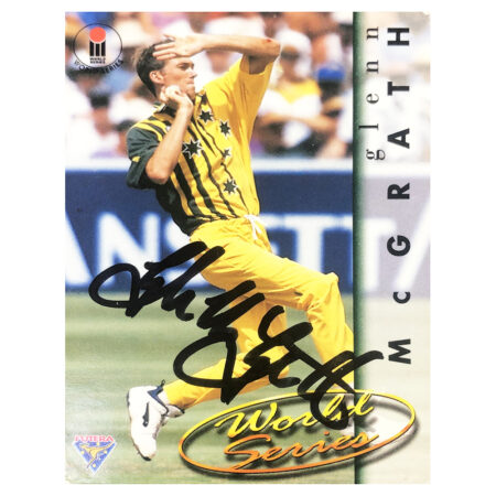 Signed Glenn McGrath Trading Card - World Series Autograph