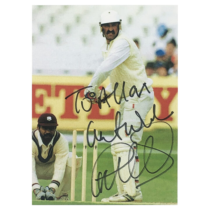 Signed Graham Gooch Photo - Dedicated to Allan