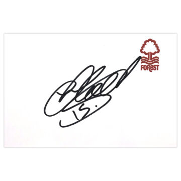 Signed Greg Halford White Card - Nottingham Forest FC