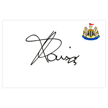 Signed Haris Vuckic White Card - Newcastle United Autograph