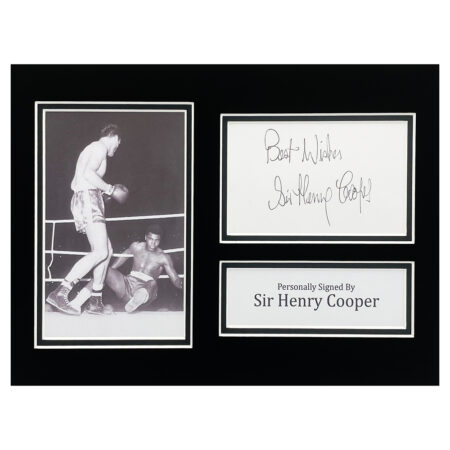 Signed Henry Cooper Photo Display - 12x8 Boxing Icon