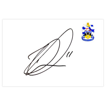 Signed Ishmael Miller White Card - Huddersfield Town Autograph