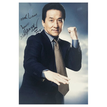 Signed Jackie Chan Photo - Dedicated to Liam