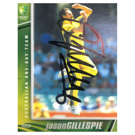 Signed Jason Gillespie Trade Card - Australia One Day Team Autograph