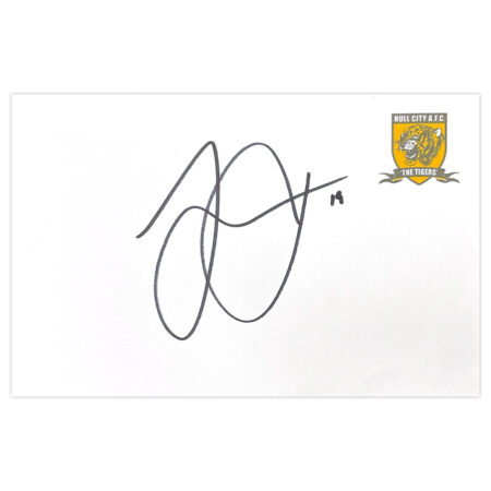 Signed Joe Dudgeon White Card - Hull City Autograph