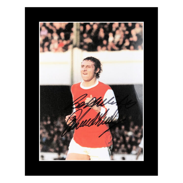 Signed John Radford Photo Display - 10x8 Arsenal Icon