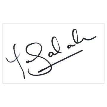 Signed John Salako White Card - Crystal Palace Autograph