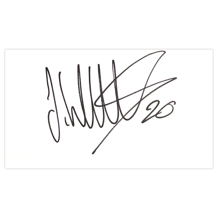 Signed Jonny Williams White Card - Wales Autograph