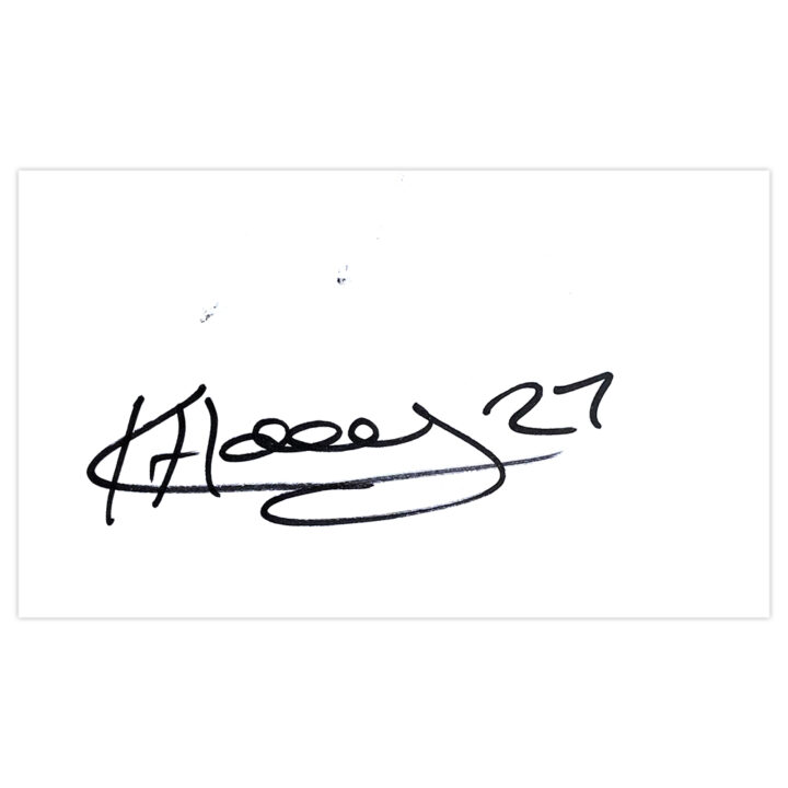 Signed Kallum Higginbotham White Card - Dunfermline Athletic Autograph