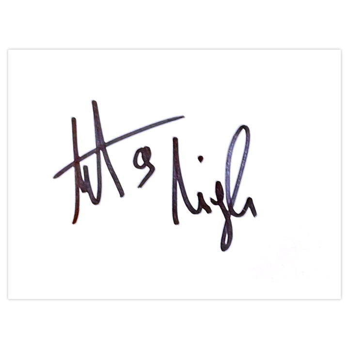 Signed Kostas Mitroglou White Card - Greece Autograph