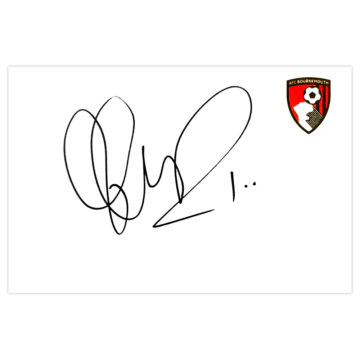 Signed Lee Camp White Card - Bournemouth Autograph