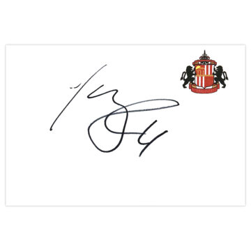 Signed Liam Bridcutt White Card - Sunderland Autograph