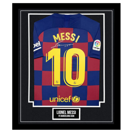 Signed Lionel Messi Framed Shirt - FC Barcelona Icon