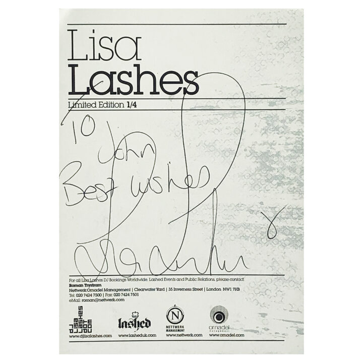 Signed Lisa Lashes Photo - Dedicated to John