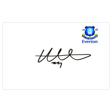 Signed Luke Garbutt White Card - Everton Autograph