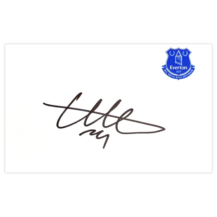 Signed Luke Garbutt White Card - Everton Autograph