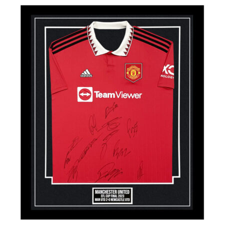 Signed Manchester United Framed Shirt - EFL Cup Final 2023