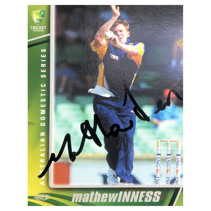 Signed Mathew Inness Trade Card - Australia Domestic Series Autograph