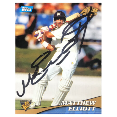 Signed Matthew Elliott Trading Card - Victoria Bushrangers Topps