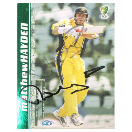 Signed Matthew Hayden Trade Card - Cricket World Cup Winner 2003