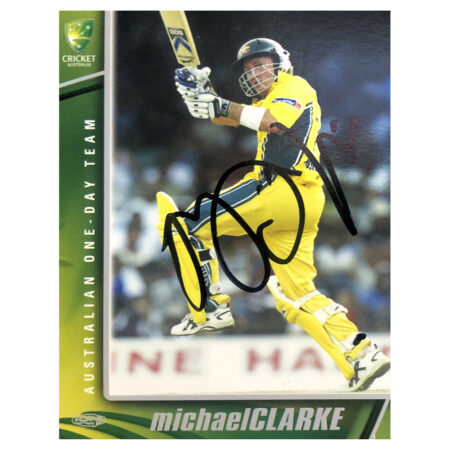 Signed Michael Clarke Trade Card - Australia One Day Team Autograph