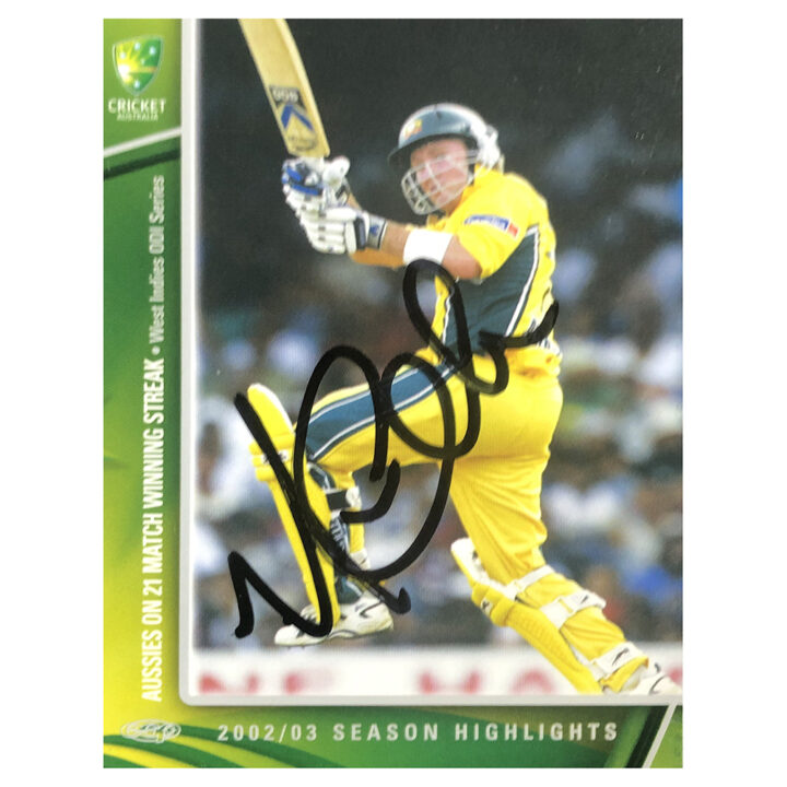 Signed Michael Clarke Trade Card - Season Highlights Autograph