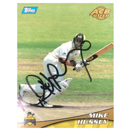 Signed Mike Hussey Trading Card - Western Warriors Topps