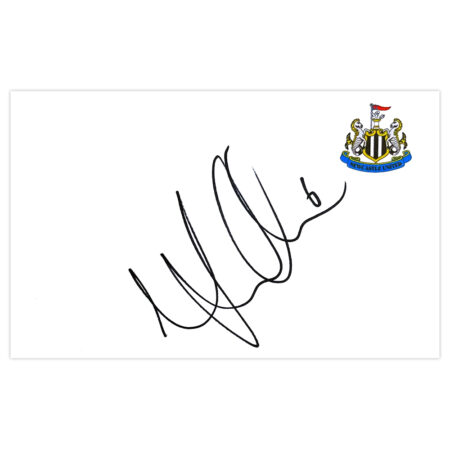 Signed Mike Williamson White Card - Newcastle United Autograph