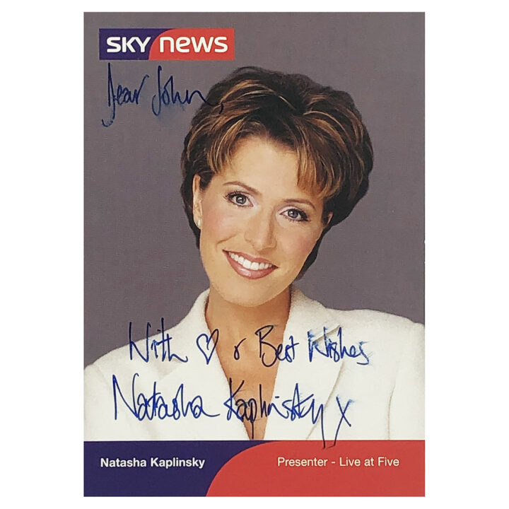 Signed Natasha Kaplinsky Photo - Dedicated to John