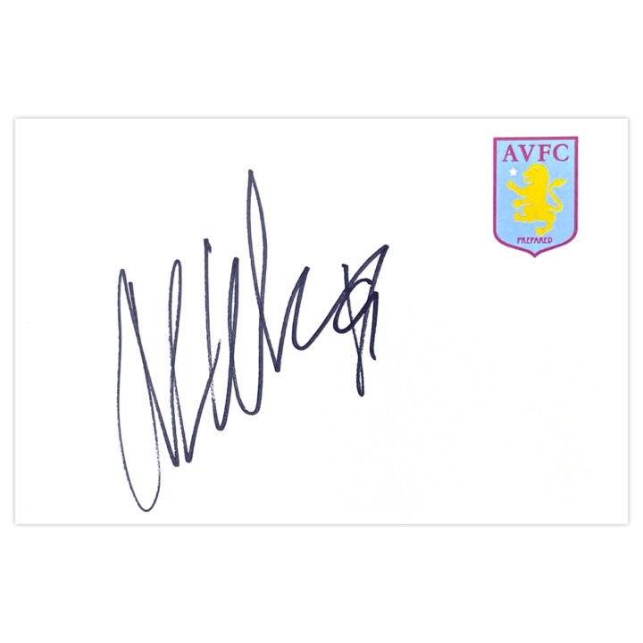 Signed Nicklas Helenius White Card - Aston Villa Autograph