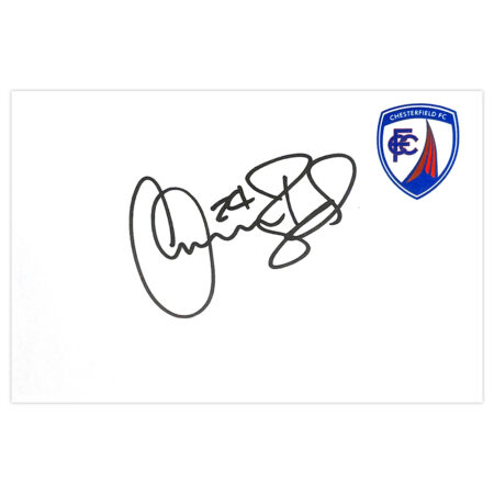 Signed Ollie Banks White Card - Chesterfield Autograph